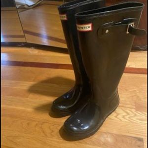 Hunter boots with socks